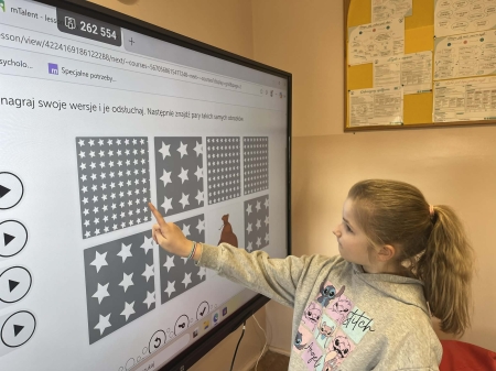 Zajęcia logopedyczne w ramach projektu ,, Podniesienie jakości kształcenia w Szkołach Pods